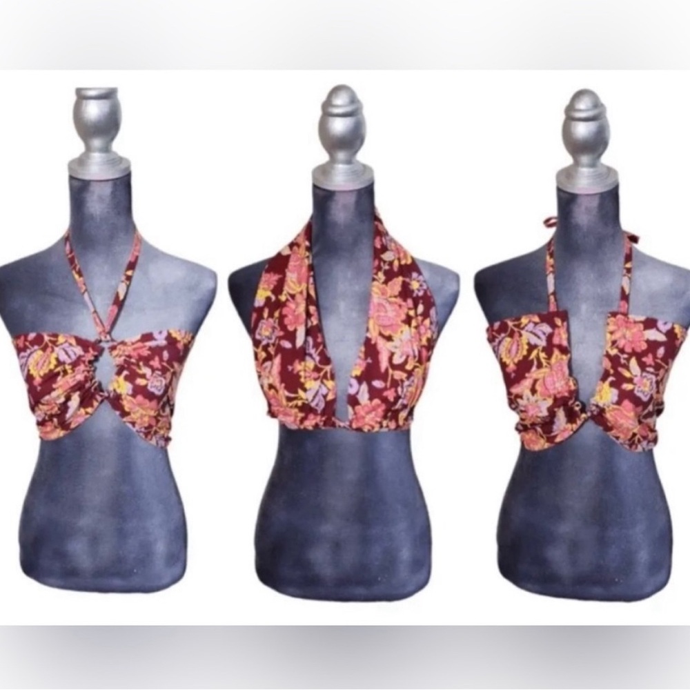 Free People - Summer Of Love Bandeau - Wine - size Small - Picture 4 of 6